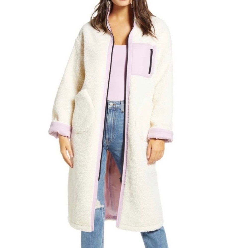 J.O.A. Cream Teddy Coat
